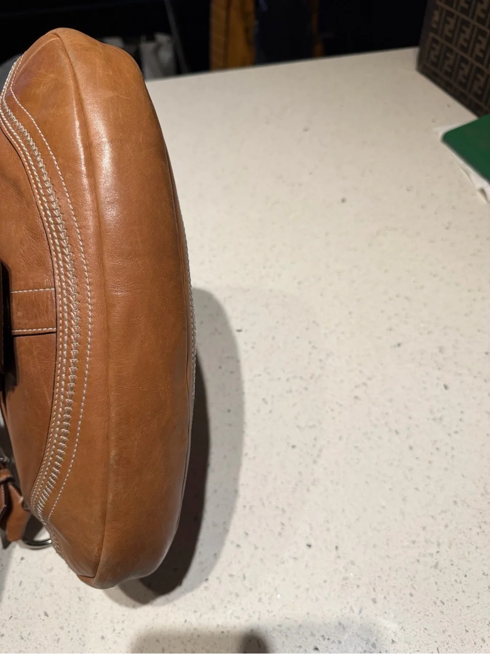 Coach vintage soho Tan medium Shoulder Bag with Buckle Accent